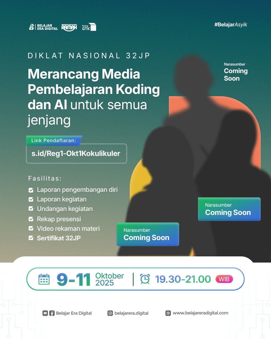 Diklat Nasional 32JP Merancang Kokulikuler Inovatif: Strategi Praktis Pelaksanaan Kokulikuler yang Kontekstual dan Berdampak (9-11 Oktober 2025)